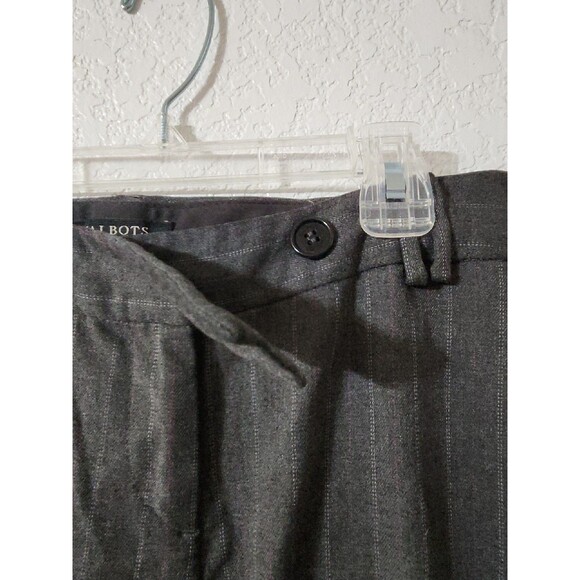 Talbots Pants Size 4P Petite Gray Hampshire Plaid Trouser Career Dark Academia - Picture 4 of 10